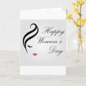 De dagkaart van gelukkige vrouwen met gezicht van kaart (Gele Bloem)