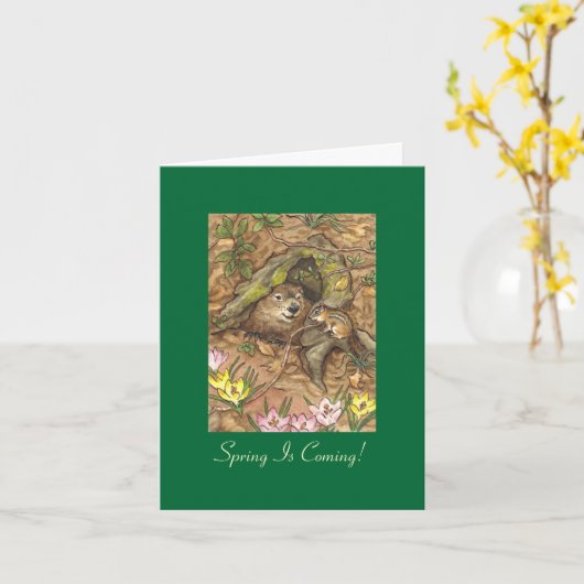 De dagkaart van Groundhog Kaart (Gele Bloem)