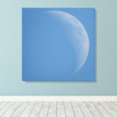 De Dagmaan, Maan Fotografie Kunst Canvasprint Canvas Afdruk (Insitu (Houten vloer))