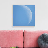 De Dagmaan, Maan Fotografie Kunst Canvasprint Canvas Afdruk (Insitu (Woonkamer))