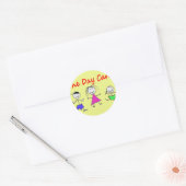 De dagzorg ronde sticker (Envelop)