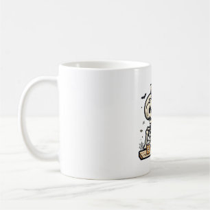 De Daily Spook Skelet Krant Halloween Koffiemok