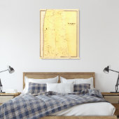 De Dale en de Mt Saint Vincent Atlas Map Canvas Afdruk (Insitu (Slaapkamer))
