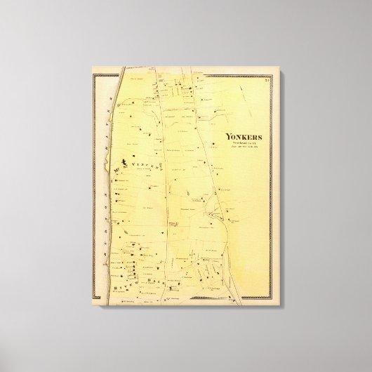 De Dale en de Mt Saint Vincent Atlas Map Canvas Afdruk (Voorkant)