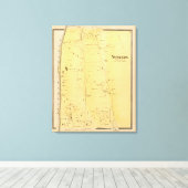De Dale en de Mt Saint Vincent Atlas Map Canvas Afdruk (Insitu (Houten vloer))