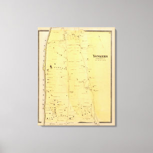 De Dale en de Mt Saint Vincent Atlas Map Canvas Afdruk