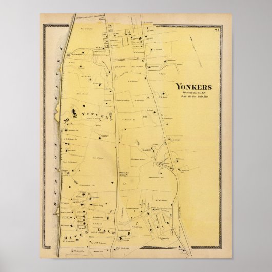 De Dale en de Mt Saint Vincent Atlas Map Poster (Voorkant)