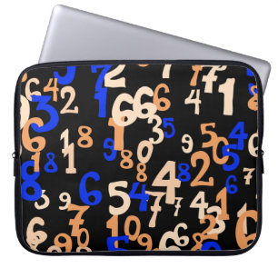 De dalende aantallen abstracte achtergrond. Abstra Laptop Sleeve