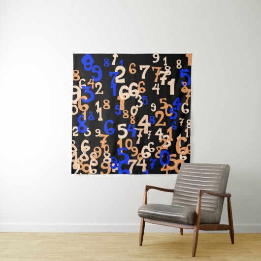 De dalende aantallen abstracte achtergrond. Abstra Wandkleed (In situ)