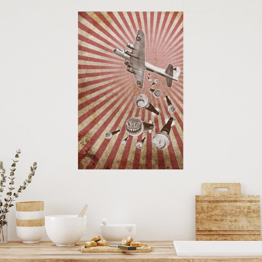 De daling slaat Druk op Poster (Keuken)