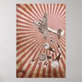 De daling slaat Druk op Poster (Voorkant)