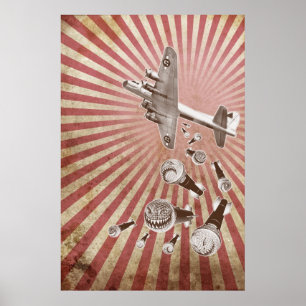 De daling slaat Druk op Poster