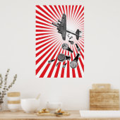 De daling slaat Originele Druk Poster (Keuken)