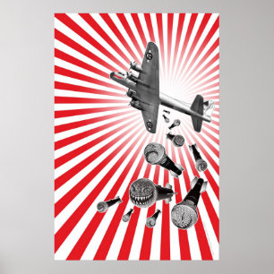 De daling slaat Originele Druk Poster