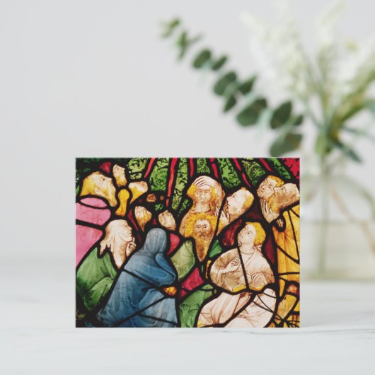 De daling van de Heilige Geest, c.1400 Briefkaart (Staand voorkant)