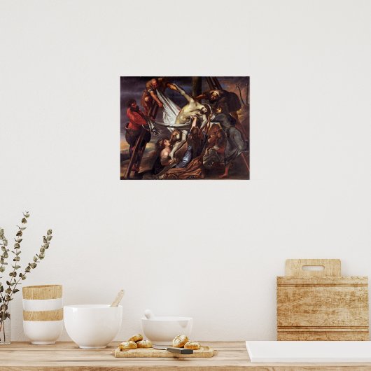 De daling van het Kruis Poster (Keuken)