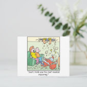 De Dalingen van de Kerstman van de Cartoons van Feestdagenkaart (Staand voorkant)