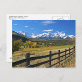 De Dallas-kloof bij Ridgway, Colorado.. Briefkaart (Voorkant / Achterkant)