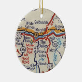 De Dalles OF  Kaart Keramisch Ornament (Rechts)