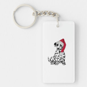 De Dalmatische Hond van Kerstmis Sleutelhanger
