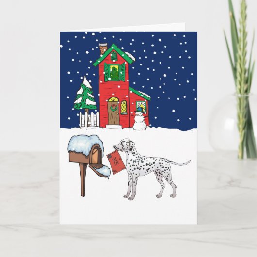 De Dalmatische Post van Kerstmis Feestdagen Kaart (Voorkant)