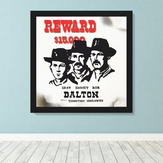 De Dalton Gang Canvas Afdruk (Insitu (Houten vloer))