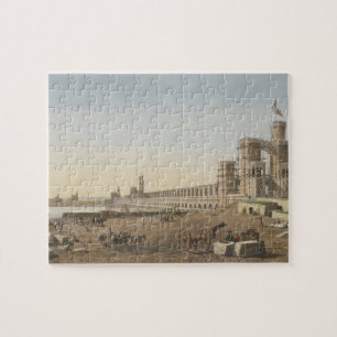 De dam over de Nijl, het gebouw van de Aswan Legpuzzel