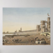 De dam over de Nijl, het gebouw van de Aswan Poster (Voorkant)