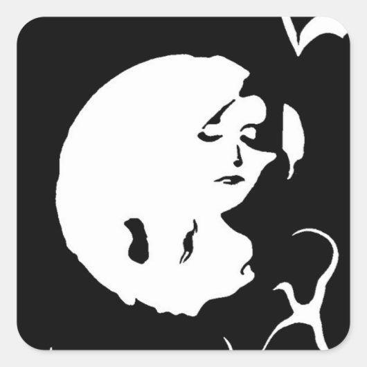 De dam vierkante sticker (Voorkant)