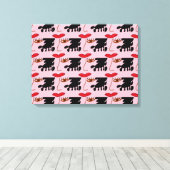 De dame canvas afdruk (Insitu (Houten vloer))