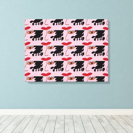 De dame canvas afdruk (Insitu (Houten vloer))