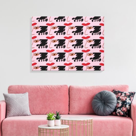 De dame canvas afdruk (Insitu (Woonkamer))