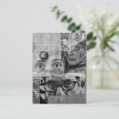 De Dame en de Dokters Mixed Media Collage Briefkaart (Staand voorkant)