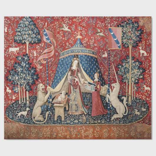 De Dame en de Eenhoorn, Aan mijn enige verlangen Cadeaupapier (Vlak)