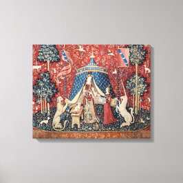 De Dame en de Eenhoorn, Aan mijn enige verlangen Canvas Afdruk