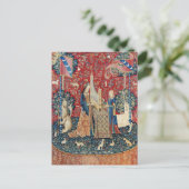 De Dame en de Eenhoorn, Gehoor Briefkaart (Staand voorkant)