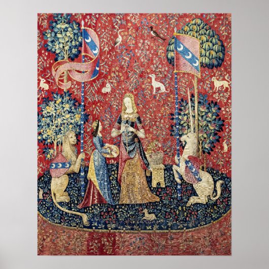 De Dame en de Eenhoorn, Reuk Poster (Voorkant)