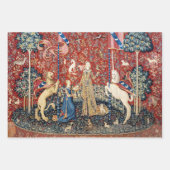 De Dame en de Eenhoorn, Smaak Inpakpapier Vel (Voorkant 3)