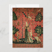 De dame en de Eenhoorn: 'Touch Briefkaart (Voorkant / Achterkant)