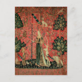 De dame en de Eenhoorn: 'Touch Briefkaart (Voorkant)