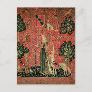 De dame en de Eenhoorn: 'Touch Briefkaart