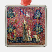 De Dame en de Eenhoorn, Touch Metalen Ornament (Voorkant)