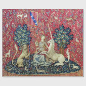 De Dame en de Eenhoorn, Zicht Cadeaupapier (Vlak)