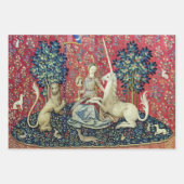 De Dame en de Eenhoorn, Zicht Inpakpapier Vel (Voorkant 2)