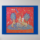 De Dame en de Eenhoorn / Zicht Poster (Voorkant)