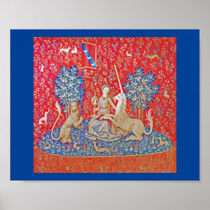 De Dame en de Eenhoorn / Zicht Poster