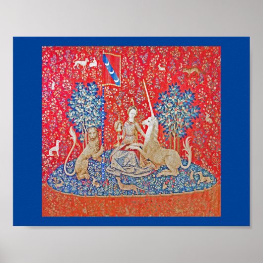 De Dame en de Eenhoorn / Zicht Poster (Voorkant)