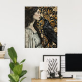 De dame en de raaf poster (Thuiskantoor)