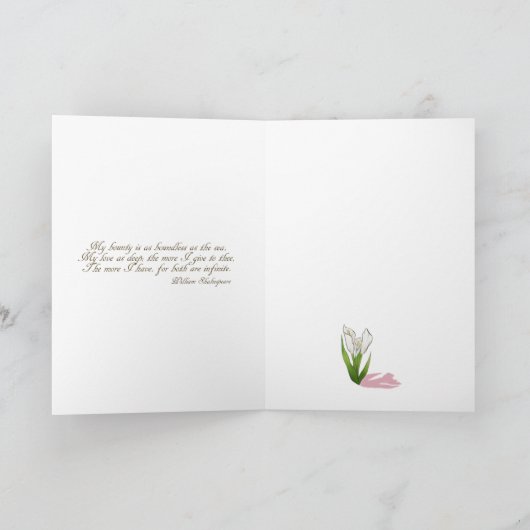 De Dame en de Ridder - Romantisch schilderij! Bedankkaart (Binnen)