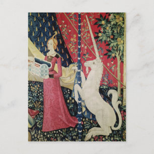 De dame en de Unicorn: "Alleen naar mijn wens" Briefkaart